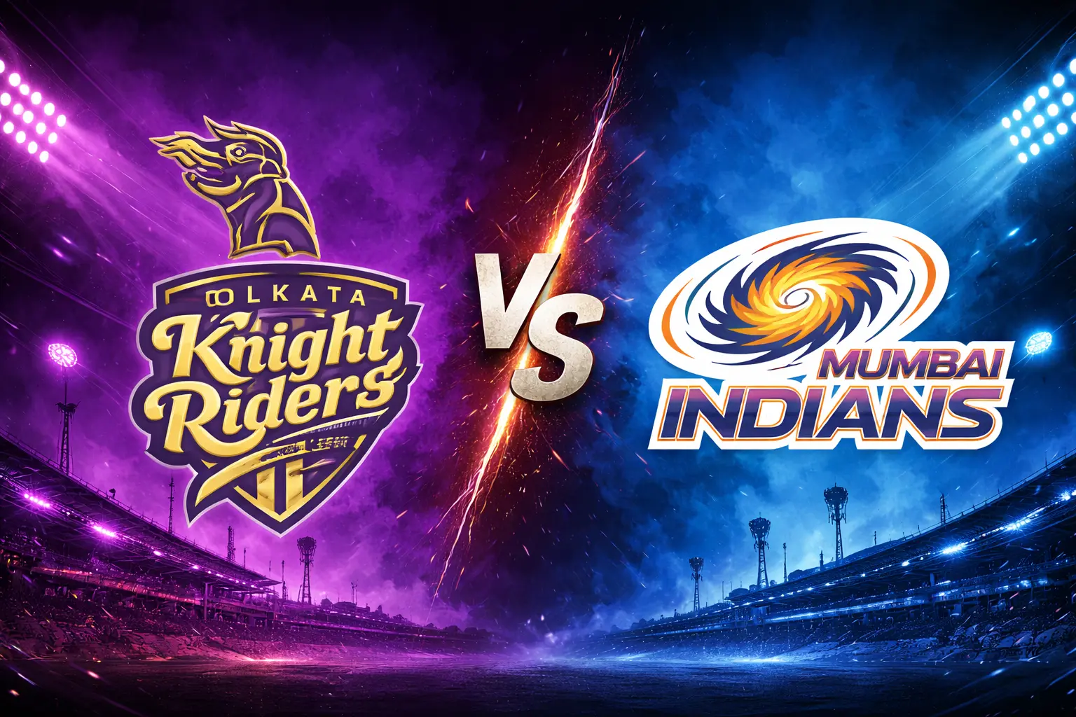 Kolkata Knight Riders vs Mumbai Indians Timeline