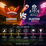 Sunrisers Hyderabad Vs Rajasthan Royals Timeline