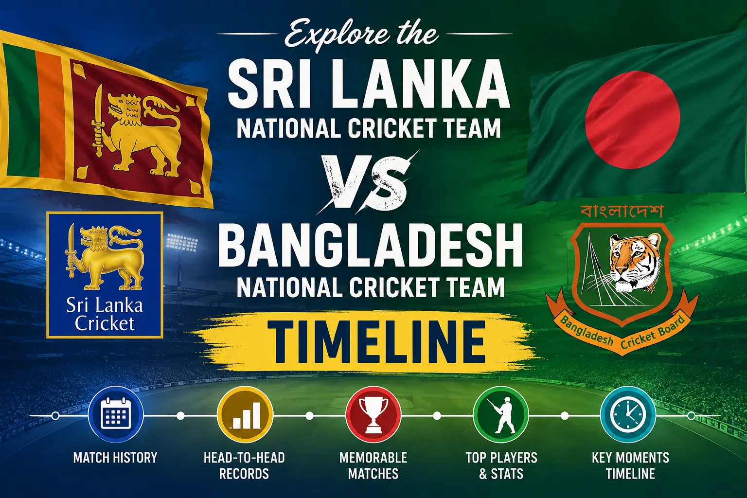 Sri Lanka National Cricket Team vs Bangladesh National Cricket Team Timeline