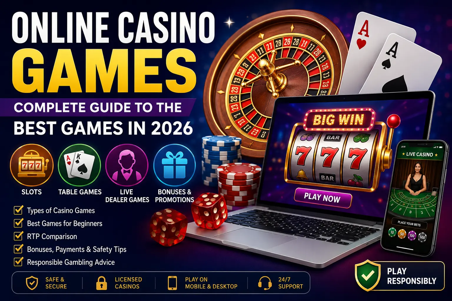 Understanding Online Casino Games: Types, Technology, and Responsible Gambling