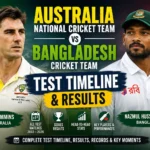 Australia National Cricket Team vs Bangladesh Cricket Team Test Timeline & Results