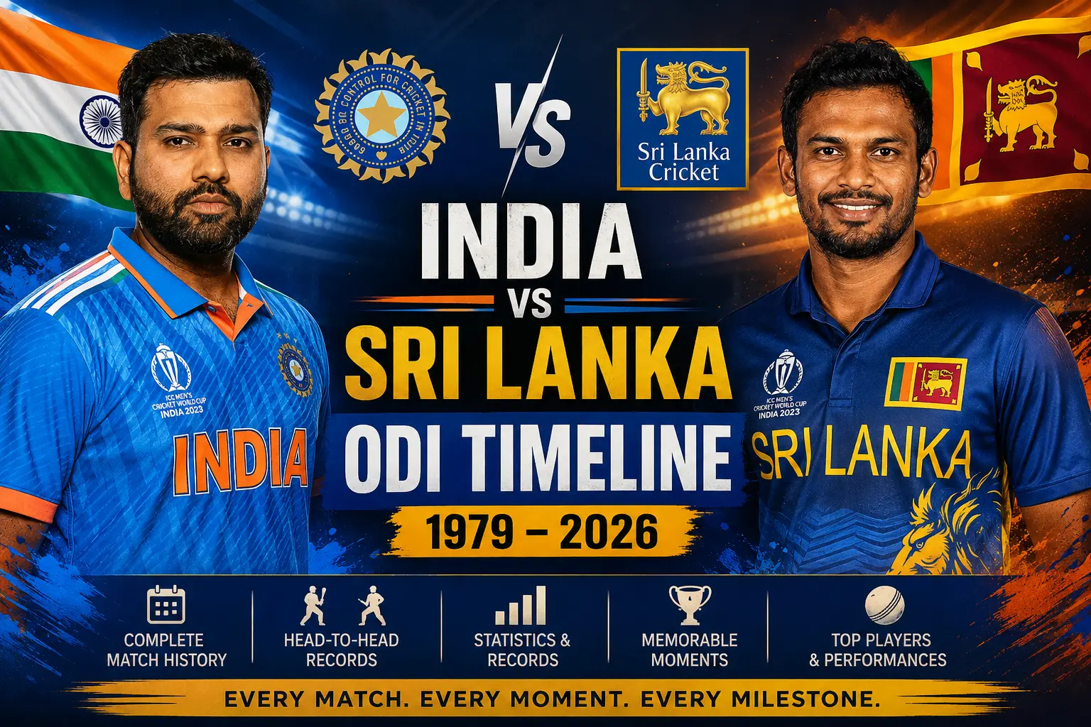 India National Cricket Team Vs Sri Lanka National Cricket Team ODI Timeline