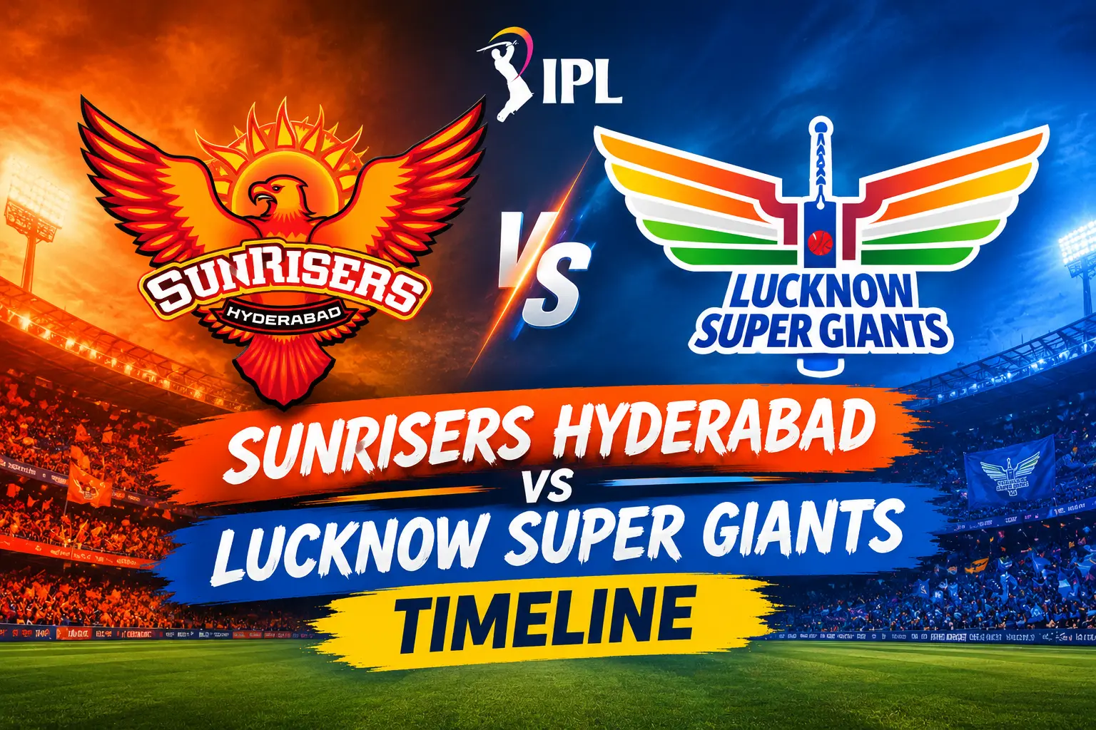 Sunrisers Hyderabad Vs Lucknow Super Giants Timeline