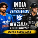 India National Cricket Team Vs New Zealand Cricket Team Match Scorecard