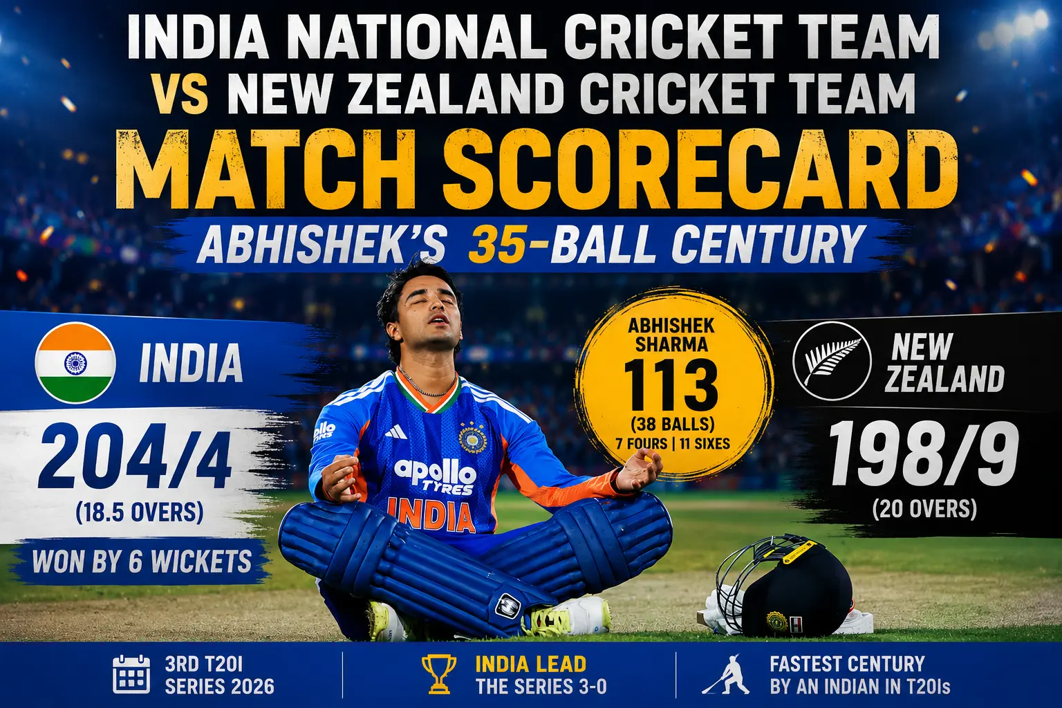 India National Cricket Team Vs New Zealand Cricket Team Match Scorecard