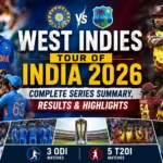 West Indies Tour of India 2026 Summary